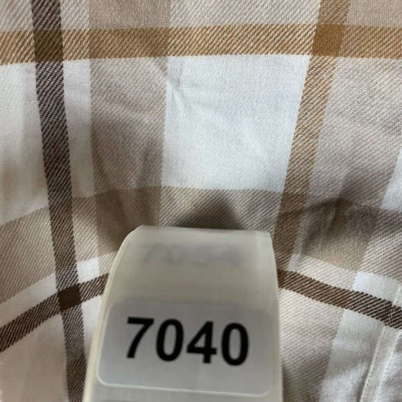 Alpine Design Flannel Shirt Women's Small White Harvest Cotton Button-Up 7040 - Picture 8 of 9